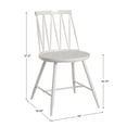 thumbnail image 7 of Weston Home Lydford Zigzag Low Back Windsor Classic Dining Chairs, Set of 2, White, 7 of 7