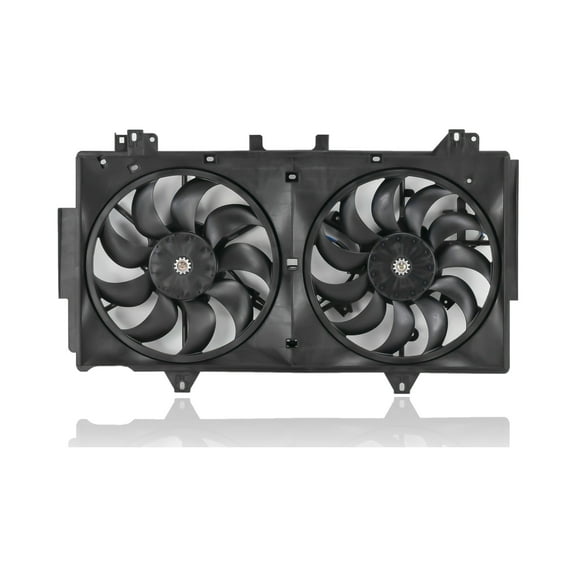 Dual Radiator and Condenser Fan Assembly - Cooling Direct Fit/For L51715140 11-13 Mazda Mazda6 2.5L - With Fan Control Module & Without Tank