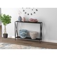 thumbnail image 1 of Safdie & Co. Table Console Bois Gris Foncé 1 Étagère Métal Noir, 1 of 4