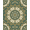 Green, Pattern 1, variant on Design&I 8'x10' Washable Area Rug Extra Large Skid-Resistant Low Profile Ornate Scroll Border Dining Table Alfombra Round Vintage Circle Playful for Living Room, Family