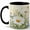 Black, variant on White Daisy Flowers 11oz Ceramic Mug, Wildflower Coffee Cup