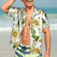 thumbnail image 7 of Disketp Hawaiian Shirts For Men,Watercolor Bright Sunflowers Print Mens Casual Short Sleeve Button Down Shirts Beach Shirt, 7 of 7