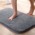 thumbnail image 6 of PureCasa Polyester Floor Mats for Bedroom Living Room, Soft Kid & Pet Friendly Non-Slip Floor Rugs for Entrance, Home Decor Solid Color Thick Doormat, 16"x24", 1 Pack, Dark Gray, Rectangle, 6 of 9