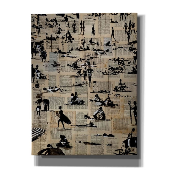 Epic Graffiti 'Beach Break' by Loui Jover, Canvas Wall Art, 12"x16"