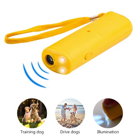 Petacc 3 in 1 Dog Bark Control Device Ultrasonic Anti-bark Controller Practical Dog Training Device Pet Repellent with LED