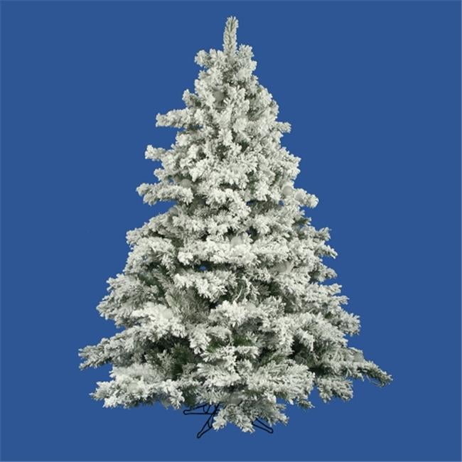 Unlit 6.5' x 62" Alaskan Pine Artificial Christmas Tree, Flocked White