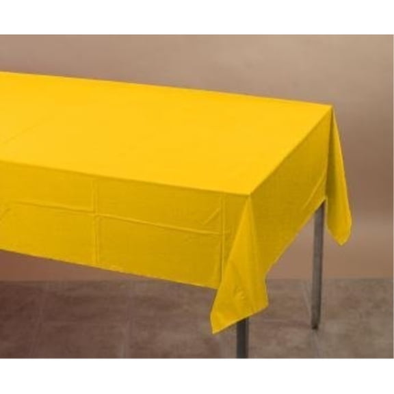 creative converting 011012b school bus yellow plastic tablecover 54 x 108 solid (24pks case)
