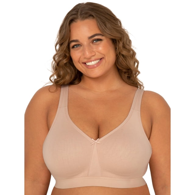 Sujetador de algodón sin aros de talla grande para mujer Fruit of the Loom Arena 42D