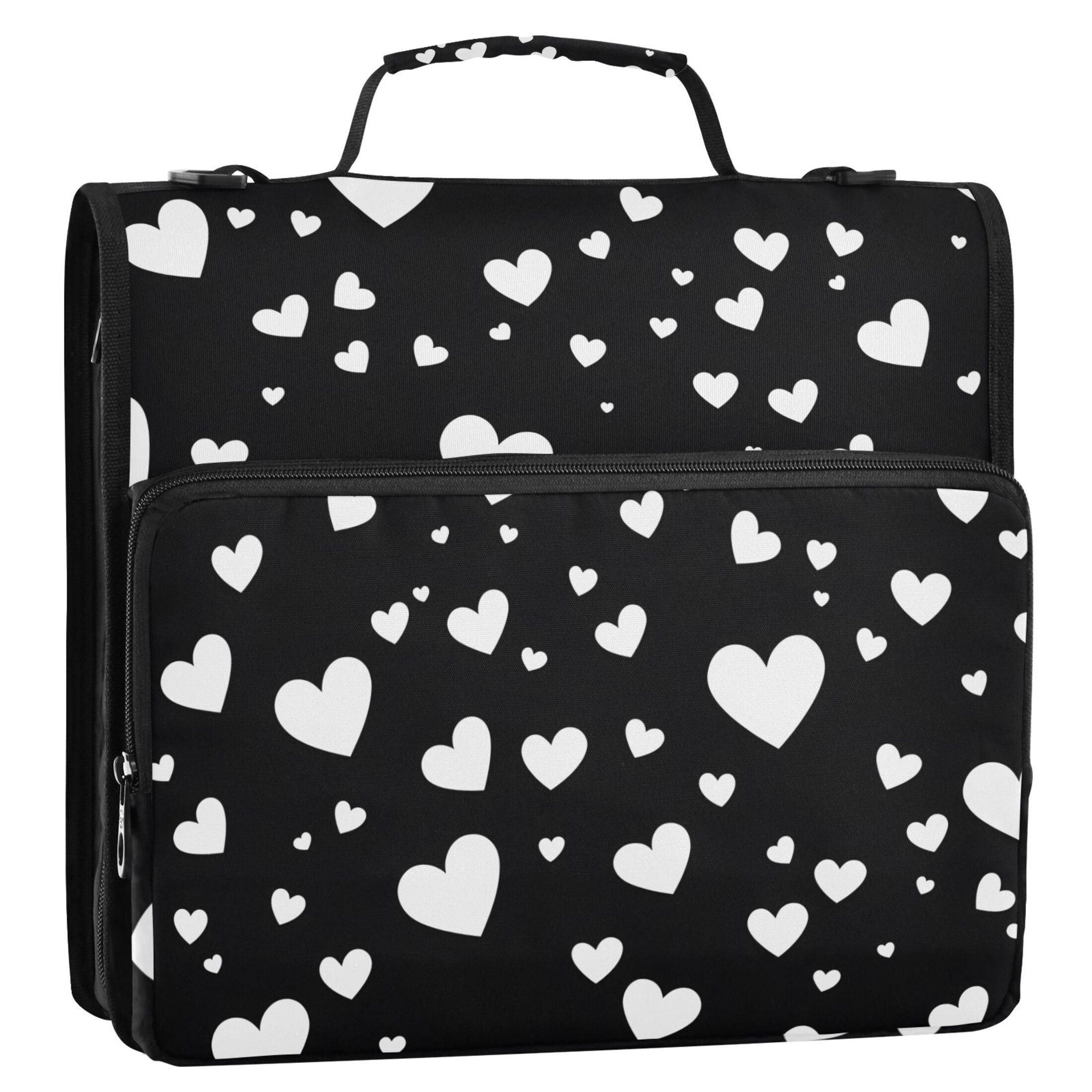 ALAZA Zipper Binder Hearts-a1 3 Ring Trapper Keeper File Folder Organizer Bag