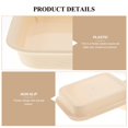 thumbnail image 4 of Dsseng 2pcs Square Shape Plastic Flower Pot Tray Pot Water Tray Multi-functional Household Potted Support Leakproof Potted Base for Home (Beige S), 4 of 5