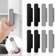 thumbnail image 1 of Injueey 8 Uds ABS ayudante de manija de estilo moderno para puertas correderas y ventanas fácil instalación estructura fuerte Decoración del hogar Gris+Negro, 1 of 6
