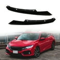 thumbnail image 6 of Fits For 2019 2020 2021 Honda Civic Sedan Bumper Black Front Upper Mesh Grille Grill With Eyelid Molding, 6 of 6