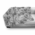 thumbnail image 2 of Hawaii Soft Flannel Fleece Blanket, Greyscale Exotic Jungle Floral Pattern with Tropical Tree Leaves and Hibiscus Pansy, Cozy Plush for Indoor and Outdoor Use, 50" x 70", Grey White, by Ambesonne, 2 of 5