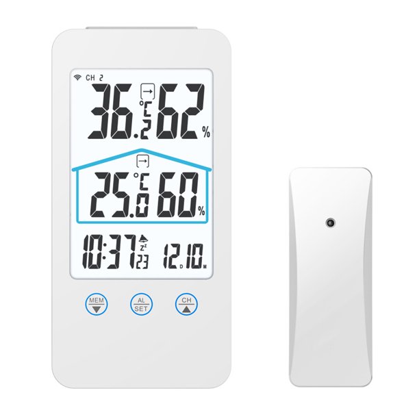 Mewmewcat Digital Wireless Indoor Outdoor Thermometer with Remote