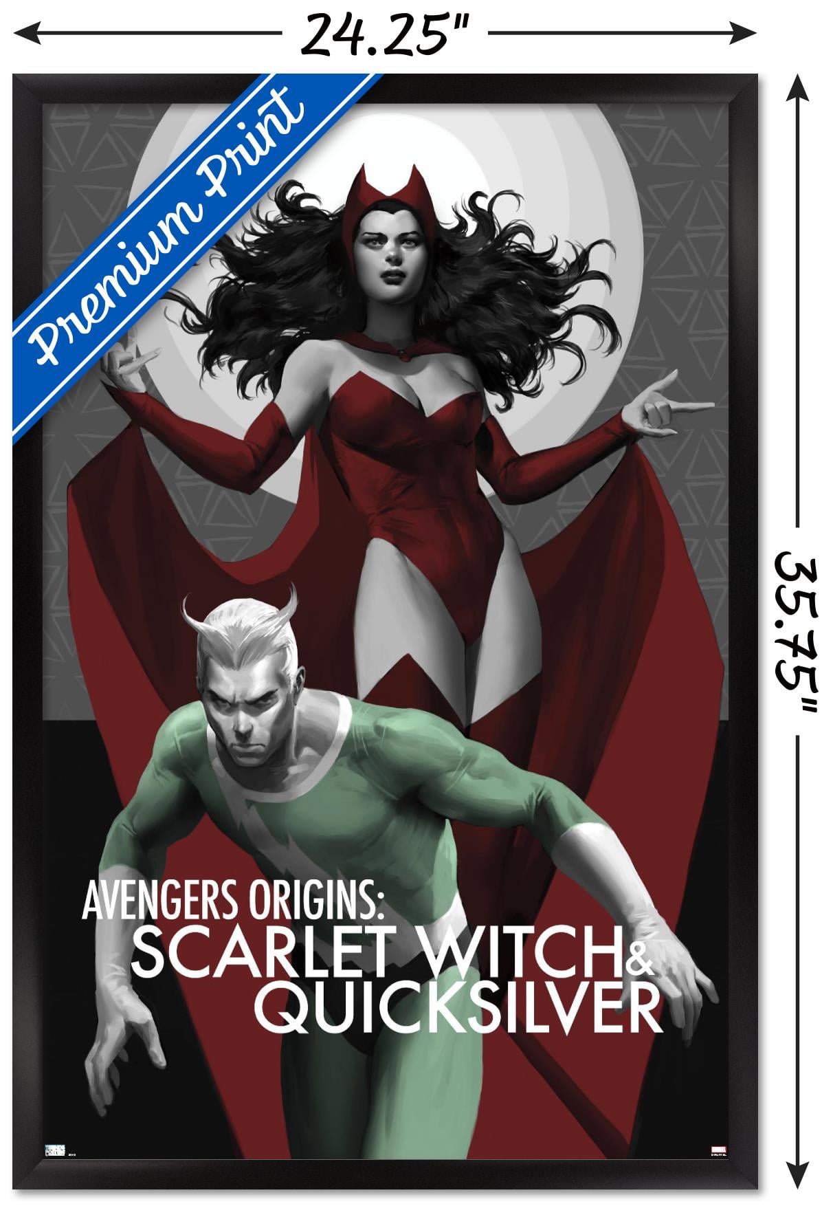 Marvel Comics - Scarlet Witch - The Scarlet Witch & Quicksilver #1 Wall Poster, 22.375" x 34", Framed
