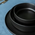 thumbnail image 5 of over&back Stackable Dinner Bowl Set - Stoneware Dishes - Comes with 4 Dinner Bowls - All-Occasion Place Settings Perfect for Pasta, Salads, Snacks - 8.3" x 8.3" x 1.9" - 40oz - Semi-Matte Black, 5 of 7
