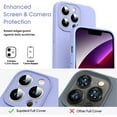 thumbnail image 2 of Liquid Silicone Case for iPhone 13 Pro Max, [Camera Protection] [Anti Fingerprint] [Wireless Charging] 4 Layer Phone Case Protective Cover, Built-in Microfiber Case Cover, 6.7", Purple, 2 of 8