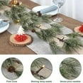 thumbnail image 5 of Smokey Christmas Garland with Lights,Christmas Smokey Pine Garland,Prelit Natual Rustic Cedar Pine Garland with Pine Cones for Home New Year, Mantle, Farmhouse Indoor Outdoor Decoration 5.9ft, 5 of 6