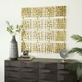 thumbnail image 2 of DecMode Gold Aluminum Geometric Wall Decor with Hammered Designs, 2 of 7