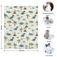 thumbnail image 4 of Light Green Dinosaurs Volcanoes Pattern Blanket,Comfortable Soft Flannel Throw Blanket,All Season,Warm Lightweight Blankets for Sofa Bed Couch Living Room Chair,30"x40", 4 of 4
