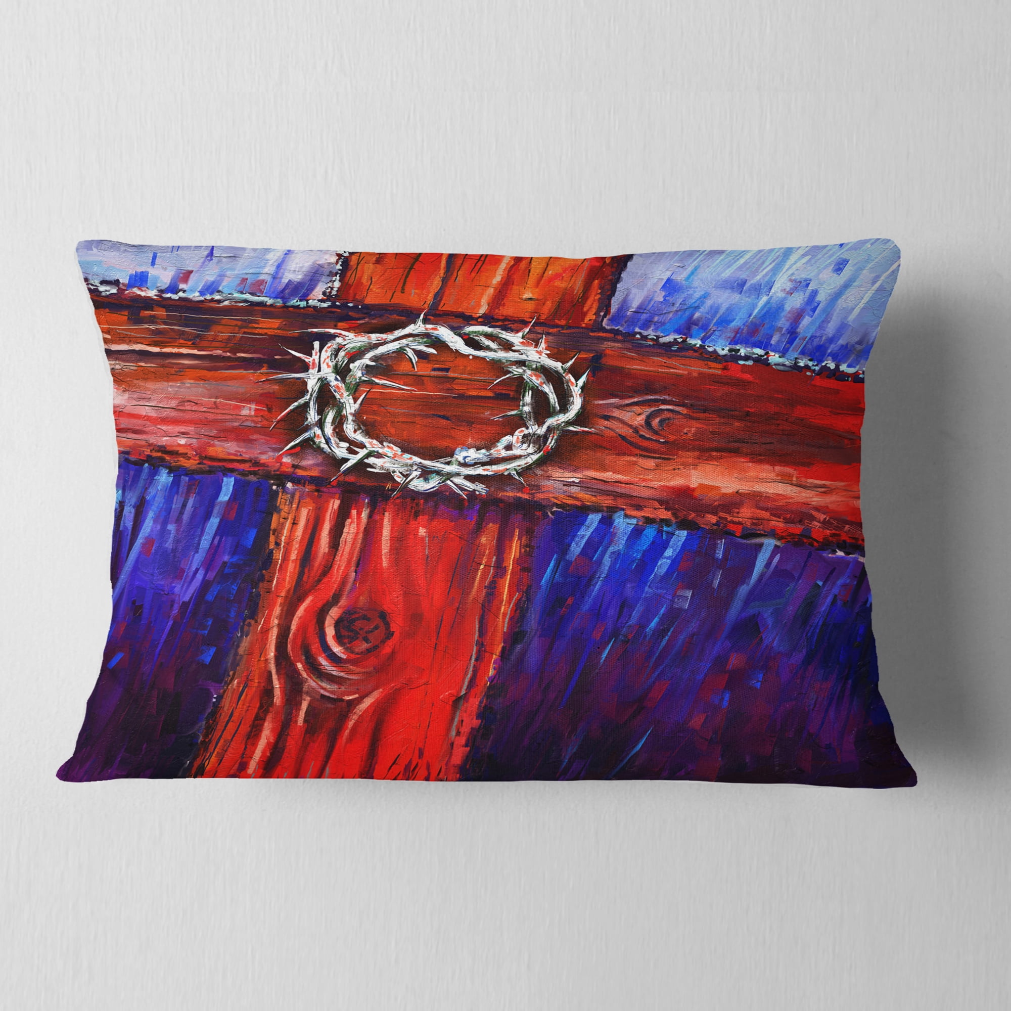 Designart Crown of Thorns - Abstract Throw Pillow - 12x20