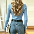 thumbnail image 3 of Women's Turtleneck Sweater Ribbed Knit Long Sleeve Pullover Top Soft Stretch Feel, Casual Daily Wear & Office Work Outfits, 3 of 4