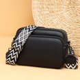 thumbnail image 3 of Bolso Bandolera para Mujer Bolso Cuadrado Cuero Genuino Bolsos Compras Casuales (Negro), 3 of 9