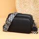 thumbnail image 3 of Bolso Bandolera para Mujer Bolso Cuadrado Cuero Genuino Bolsos Compras Casuales (Negro), 3 of 9