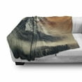 thumbnail image 3 of National Parks Soft Flannel Fleece Throw Blanket, Snowy Mountains at Sunset Hazy Weather Yoho Alberta Image Print, Cozy Plush for Indoor and Outdoor Use, 50" x 70", Grey Orange, by Ambesonne, 3 of 6