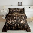 thumbnail image 2 of Dreamcatcher Comforter Set,Tribal Wolf Bedding Comforter Sets,Wildlife Wold Animal Print Bedding,Wolves Family Down Comforter with 1 Pillow Case Bedroom Decor, 2 of 6