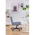 thumbnail image 2 of OHIECIEHY Armless Desk Chair Criss Cross Legged Fabric Swivel Adjustable Padded, Comfy, 2 of 5