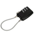 thumbnail image 1 of Password Cable Lock, TSA Approved  Secure Zinc Alloy Steel Wire Durable 3 Dial Combination  For Suitcase Baggage Cabinet Locker, 1 of 8