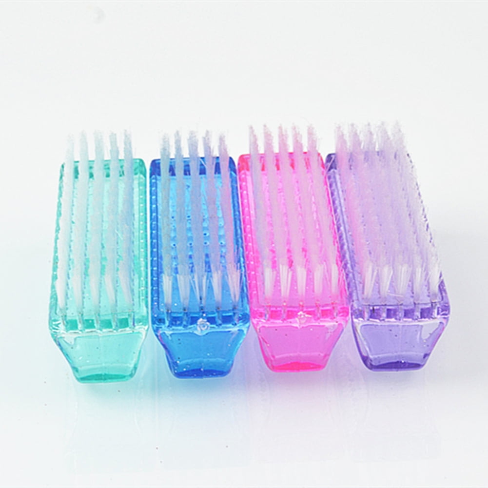 SANWOOD Nail Dust Brush 4Pcs Plastic Handle Grip Nail Dust Brush