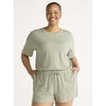 thumbnail image 2 of Joyspun Women’s Sleepwear Knit Pajama Shorty Shorts, 2'' Inseam, Sizes S-3X, 2 of 6
