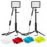 Professional LED Video Light Kit, 2Pcs Dimmable USB Studio Lights with Mini Tripod & Colored Filters for Vibrant Indoor Photography, Game Streaming, & YouTube Videos