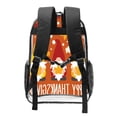 thumbnail image 2 of Zufioo Happy Thanksgiving Three Gnomes Print Transparent Backpack, 16-inch PVC Waterproof Schoolbag, Suitable for Campus Work and Travel, Unisex, 2 of 7