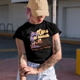 thumbnail image 2 of Distressed Retro Life's a Beach, Enjoy the Waves Art Merch Gift, Royal Blue T-Shirt, 2XL, 2 of 5
