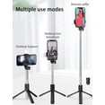 thumbnail image 3 of Black Alloy Bluetooth Selfie Stick Tripod Wireless Rotating 360° Remote For Mobile Phone Accessory, 3 of 12