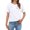 White, variant on Office Wear for Women 2026 Kelon Blouses for Women Short Sleeve Shirts Cowl Neck Boho Tops Summer Outfits 2026 Fashion Clothing Blouses, XL