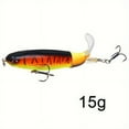 thumbnail image 3 of 2pc Topwater Pooper Lure, Artificial Bait Hard With Soft Rotating Tail, Fishing Tackle, 3 of 10