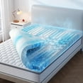 thumbnail image 5 of King Size Gel Memory Foam Mattress Topper 4 Inch, Cooling Bed Topper with 5-Zone Pressure Relief Support, Soft Breathable Foam Pad for Back & Hip Comfort, Blue, 5 of 9