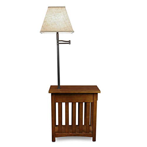 Lau Mission Chairside Lamp Table, Mission Style End Table Lamps