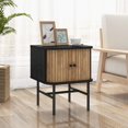 thumbnail image 2 of Gymax Bookshelf End Side Table Nightstand Bedside w/ Charging Station Rustic Brown, 2 of 9