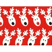 Pack of 1, Tipsy Reindeer 30" x 417' Half Ream Roll Gift Wrap for Holiday, Party, Kids' Birthday, Wedding & Special Occasion Packaging
