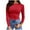 Red, variant on Womens Crewneck Sweatshirt Soft MaFYtyTPR Women's Fall Fashion Long Sleeve Stretch Slim Fitted Ribbed T-Shirt Blouse Solid Basic Tops XL Pink