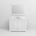 thumbnail image 5 of Dukes 48 in. W White Single Bath Vanity, White Quartz Top, Faucet Set, and 46 in. Mirror, 5 of 10