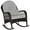 Gray, variant on Costway Patio Wicker Rocking Chair W/Seat Back Cushions & Lumbar Pillow Porch Off White