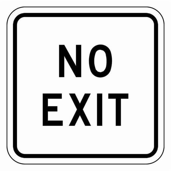 Lyle No Exit Sign For Parking Lots,18" x 18" FA-022-18DA