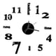 thumbnail image 1 of Reloj de pared DIY Reloj de pared con espejo sin marco Pegatinas de pared mudas grandes Eccomum Negro, 1 of 5