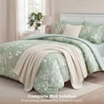 thumbnail image 5 of U by Bedsure Twin/Twin XL Sage Green Comforter Set for College Dorm Girl, 5-Pieces Bed in a Bag with Botanical Flowers Comforter, Sheets, Pillowcases & Shams, 5 of 10